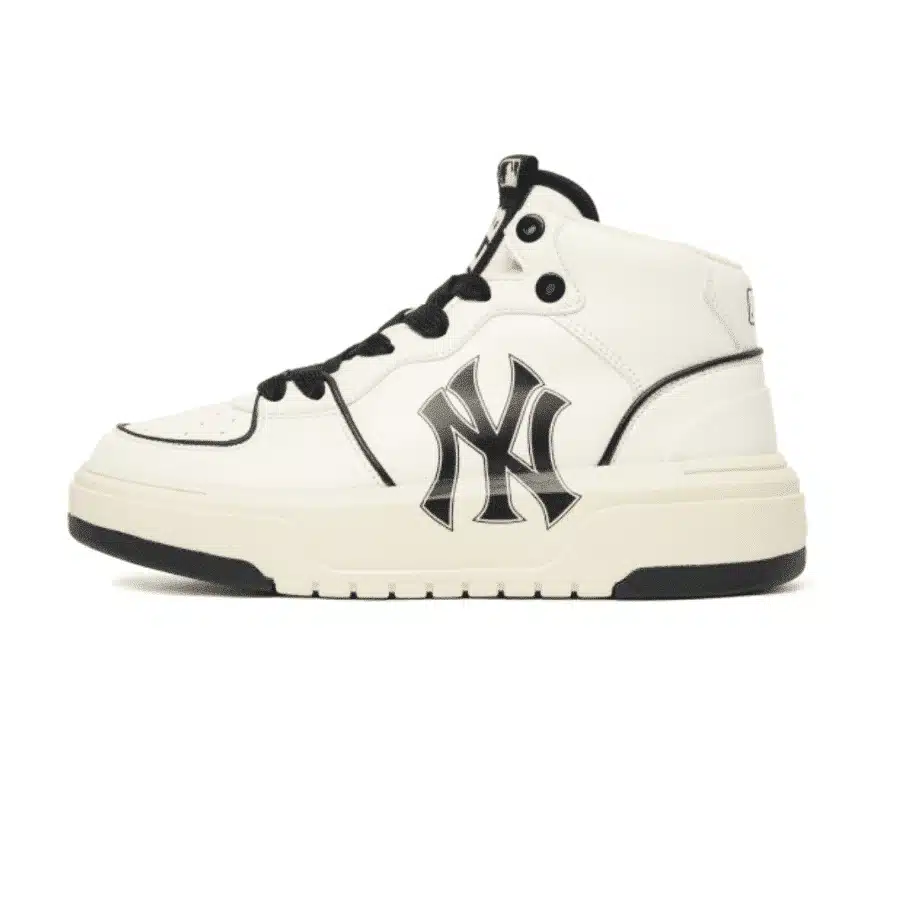 Giày MLB Chunky Liner High New York Yankees ‘White Black’