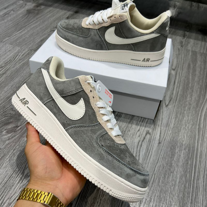 Giày Nike Air Force 1 af1 xám nỉ mới 2022