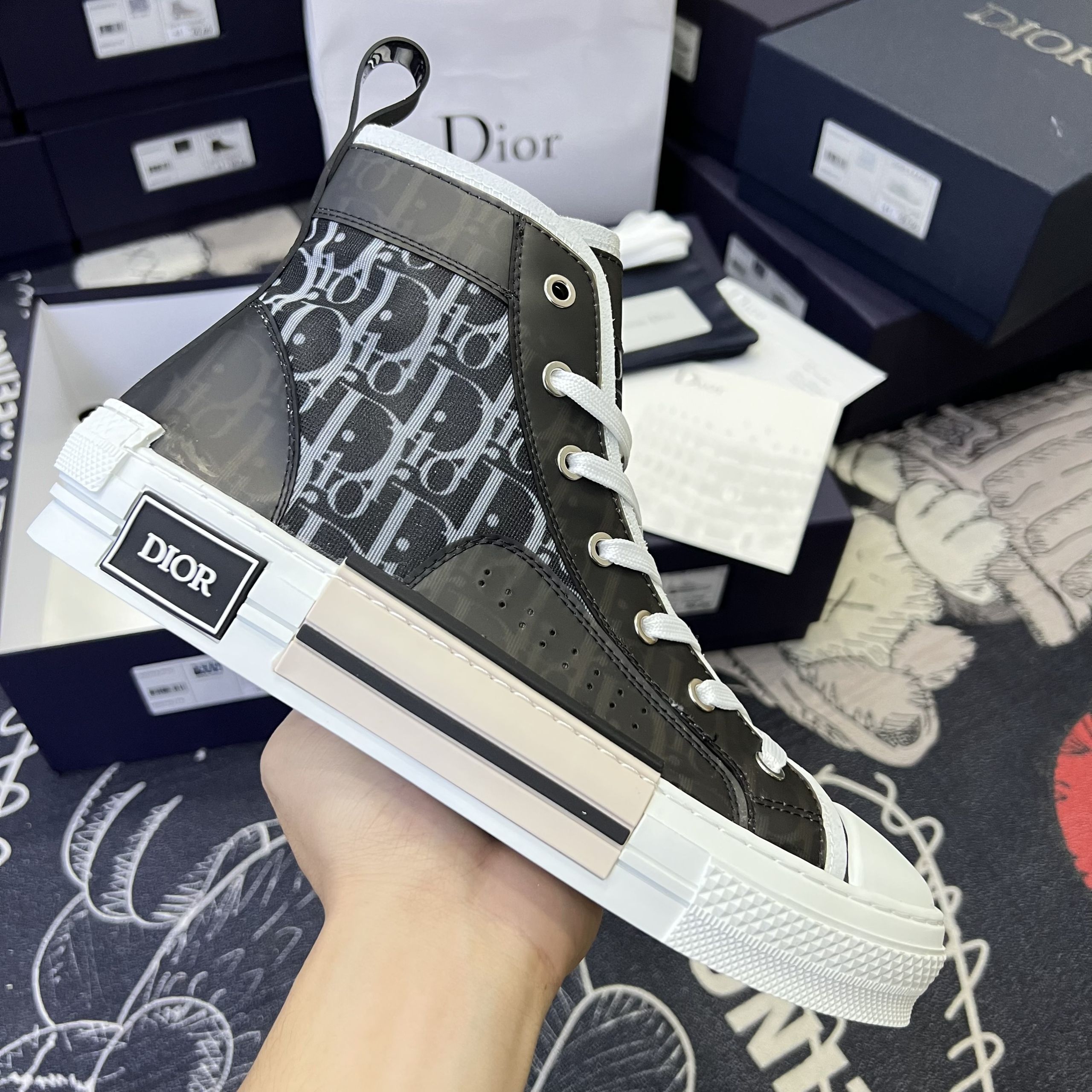 Giày Dior High Black Like Auth