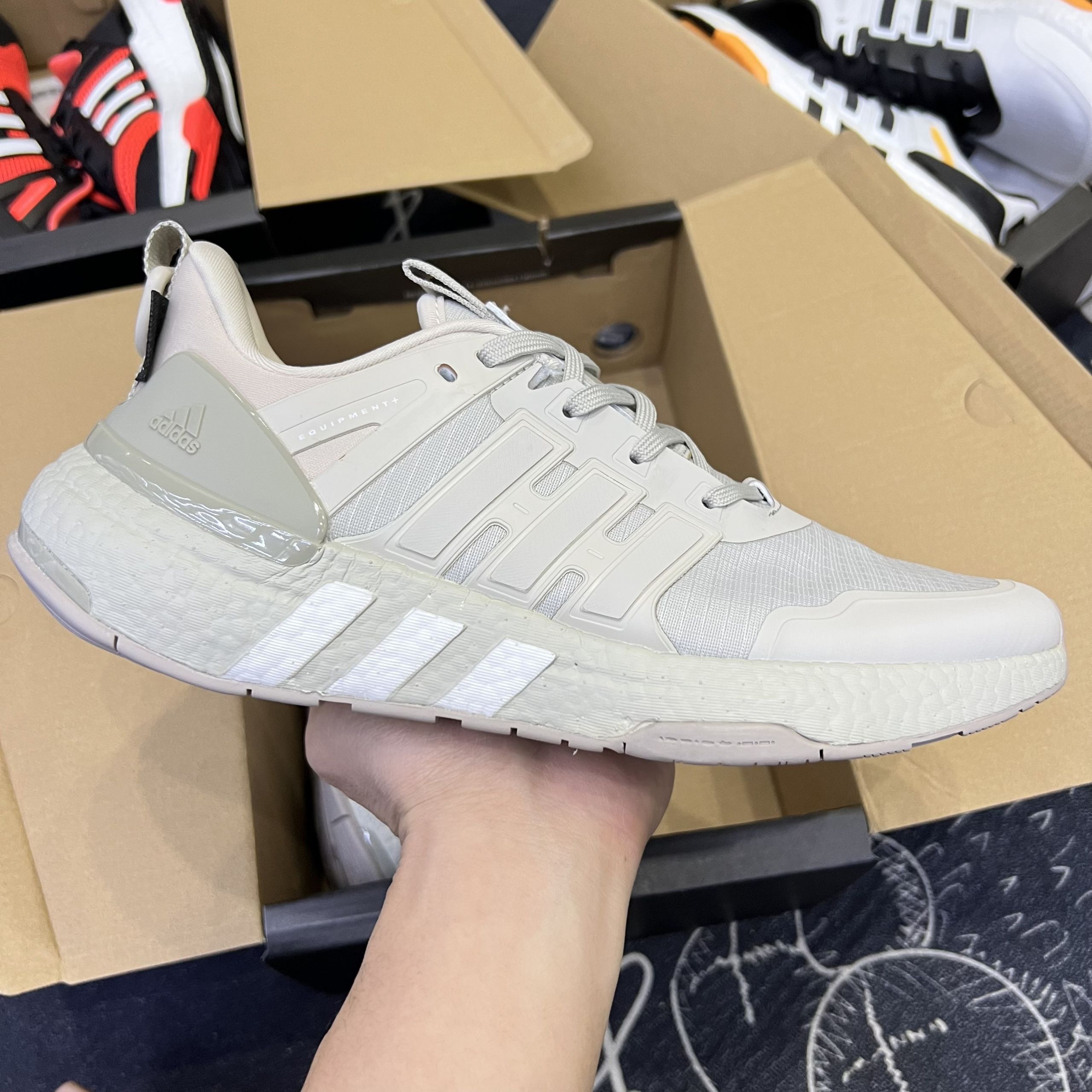 Giày Chạy Bộ Adidas EQT Bost 2023 Xám Trắng LikeAuth